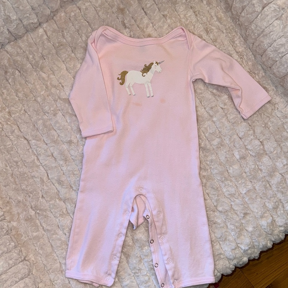 Honest brand pink unicorn onesie